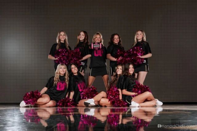 Cheer team studio portrait